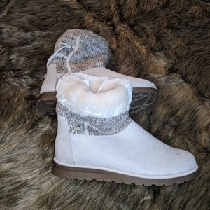 Faux Suede Winter Boots